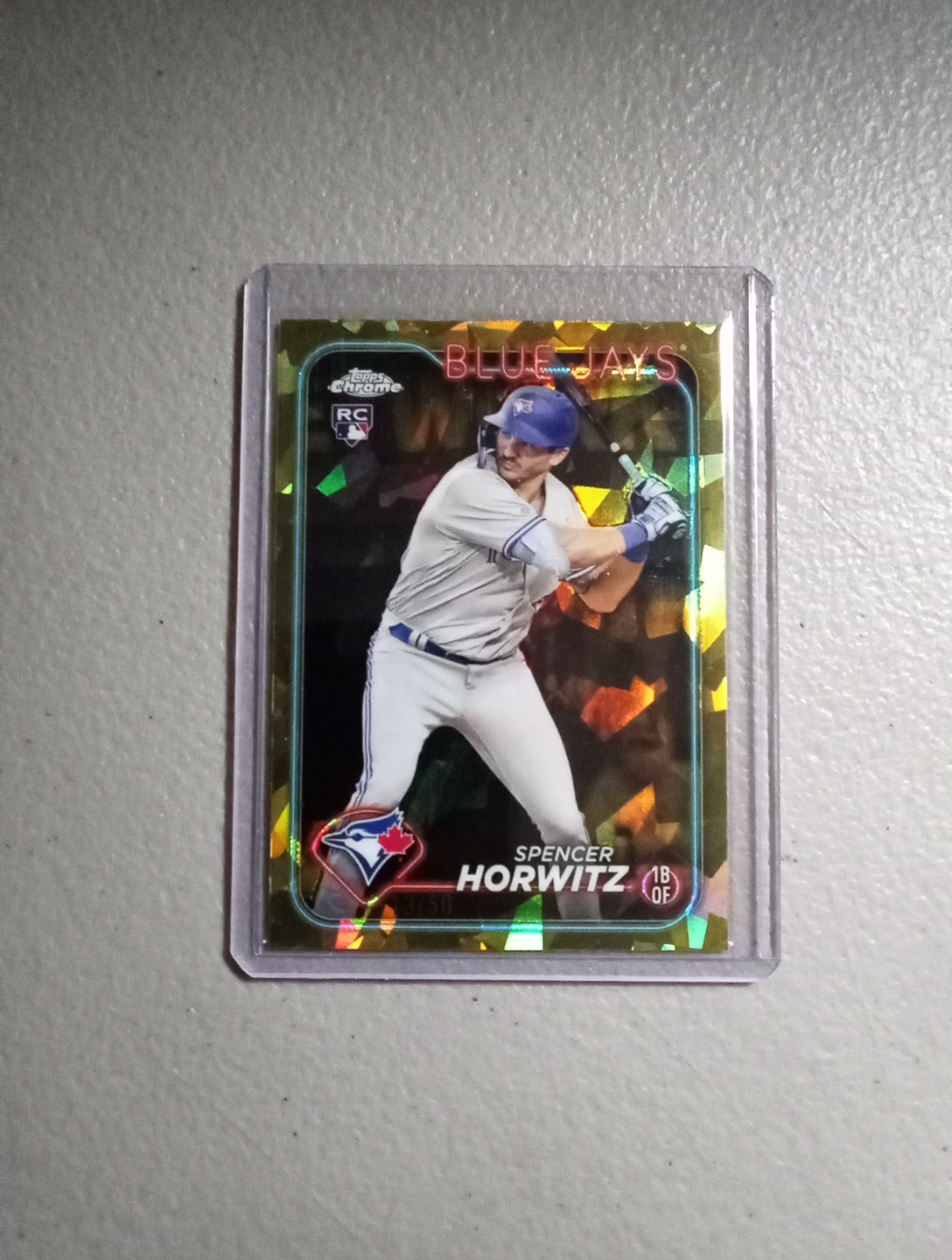 Spencer Horwitz, 2024 Topps Chrome Sapphire, Gold Parallel, #13/50, Pirates