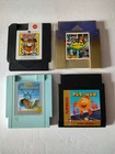 NES Game Lot Of 4. Bible Adventures, Pac-Man, Puzzle & 4 Quattro Sports. Pre-own