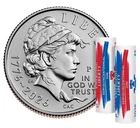 Semiquincentennial Dime 2026 Rolls and Bags-Emerging Liberty 2-Roll Set 26SDRPD