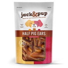 Natural Half Pig Ears For Dogs 18 Pack Premium Dog Ear Treat Chews Large