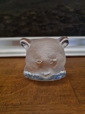 Nybro Kristallgkas B&auml;r Skulptur Schweden Vintage Design -  J +S Brattst&ouml;m 6cm H