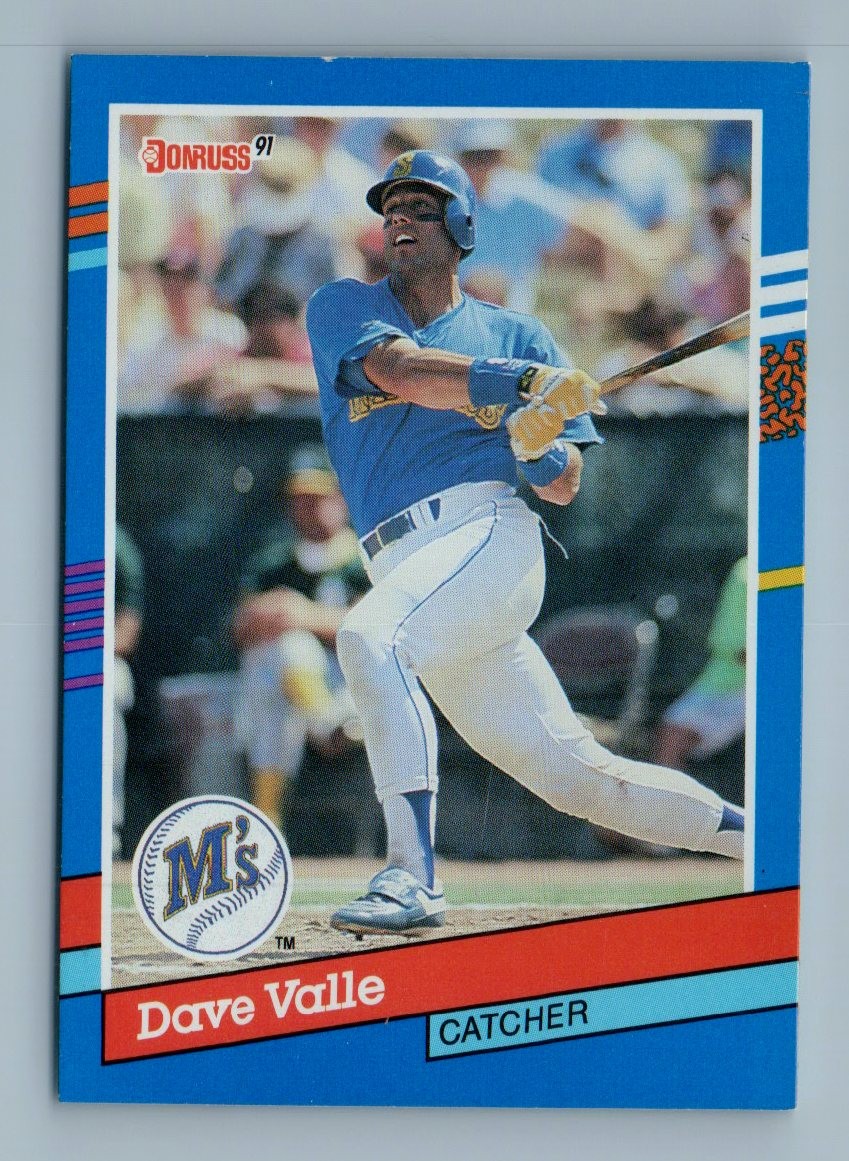 1991 Dave Valle Mariners #366 Donruss Baseball Baseball