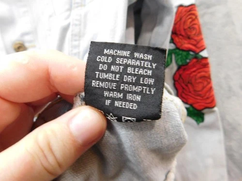 Brooklyn Cloth Denim Jacket Mens Medium Light Wash Tokyo Roses Embroidered image 16
