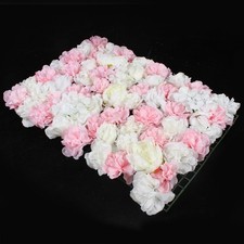 New 6 Artificial Flower Wall Hydrangea Panel Bouquet Wedding Party Home Decor
