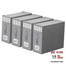 StorageTastic Bed Sheet Closet Organizers and Storage,Sturdy 4 Pack Gray