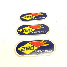 VINTAGE 5" X 2" SUNOCO 260 POWERED STICKERS DECALS LOT OF 3 INCLUDED NOS