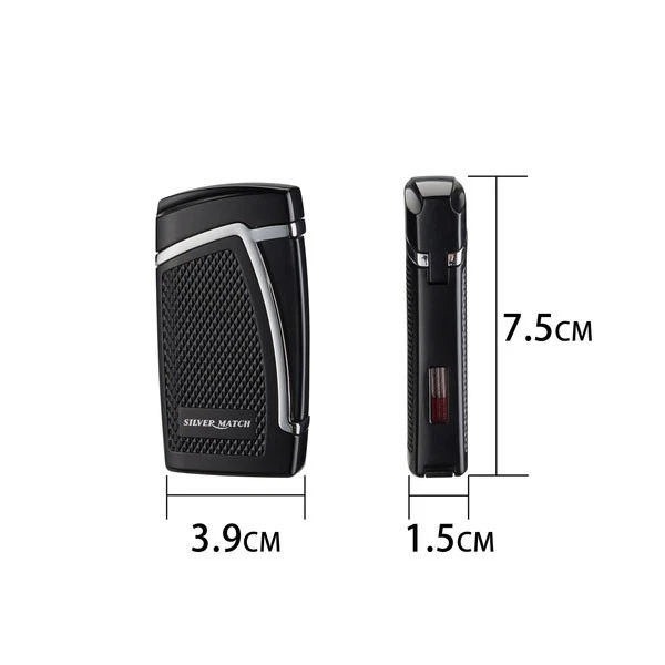 Silver Match Feuerzeug mit Double Jet-Flamme, Farbe nicht wählbar - Bild 4 von 4