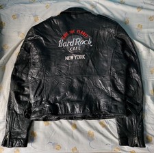 Perfecto Cuir Vintage Hard Rock Cafe New York - Save the Planet - 90s - Taille M