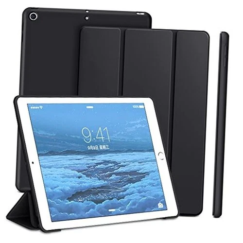 Case Compatible with iPad 9th Generation, Auto Wake&Sleep Slim Trifold Black