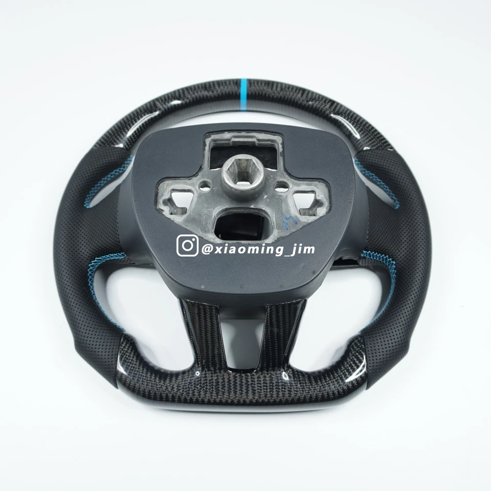 Volante Alcantara de fibra de carbono real para Ford Focus ST/RS Foto 4 de 4