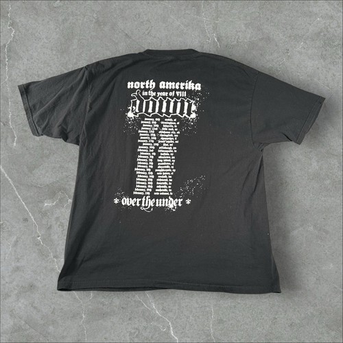Camisa de plumón vintage para hombre XL Black Sludge Metal 2007 Band Over The Under Tour Nola - Imagen 8 de 8