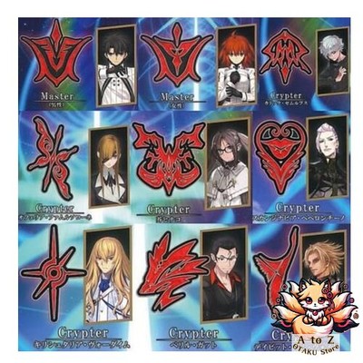 NEW Toys Cabin Fate/Grand Order Command Spell Metal Keychain x 9