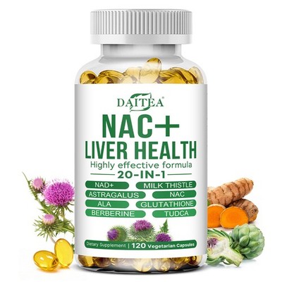 NAC Leberunterstützungskomplex 20-in-1 mit Mariendistel,Glutathion,30 120 Stück