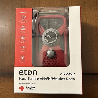 Eton FRX2 Emergency Hand Crank AM/FM/Weather Radio Red Cross   New in Box