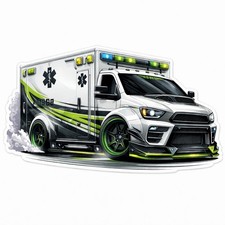 Ambulance JDM Street Racing Tuned Paramedic Sticker EMT ER EMS Car Decal