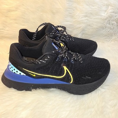 Nike React Infinity Run Flyknit 3 Shoes   Men's 10.5   Black/Blue DZ4845-001