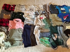 Huge 50 piece Baby boy clothing lot size 6 months EUC sleepers outfits one piece