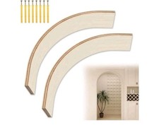 2 Pcs Wooden Rounded/Half Circle Interior Archway Drywall Door Frame Decor Kit 