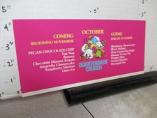 Baskin Robbins ice cream 1983 store sign QUARTERBACK CRUNCH football October