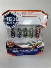 Hex Bots Hex Bug Nano 5 Pack 4 Mini Bots Bonus Flash Bot Series 1 Sealed New