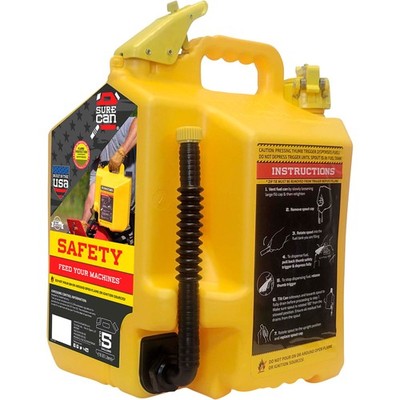 SureCan 5-Gallon Type II Safety Diesel Can, Yellow, Model# SUR5SFD2