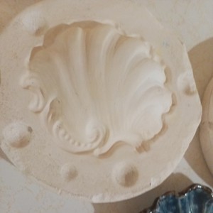 Vintage Ceramic Slip Casting Mold Of Medium Sea Shell C-27