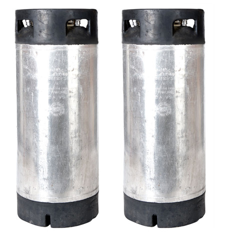 2 Pack Reconditioned 5 Gallon Pin Lock Kegs with O-Ring Kit for Homebrew Beer
