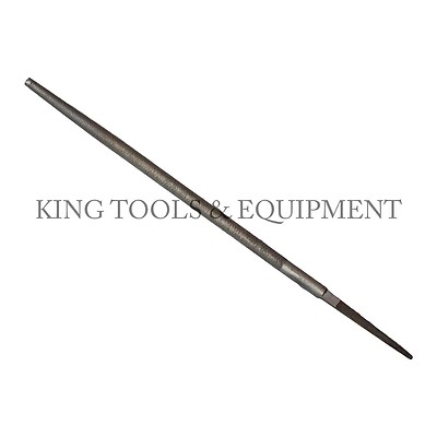 New KING 8'' Smooth Cut ROUND FILE, Single Cut, Steel, American Grading