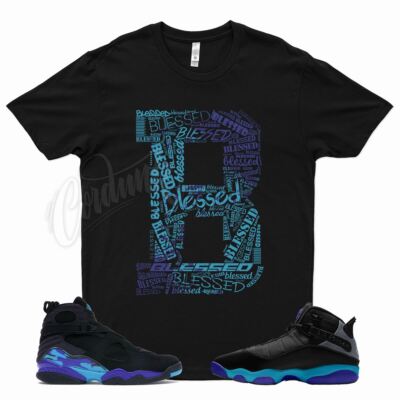 BLESSED Shirt for Air J1 6 Rings Aqua 8 Retro Teal 5 Alternate Grape Purple