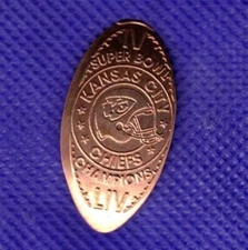 SUPERBOWL LIV CHAMPIONS KANSAS CITY CHIEFS Elongated Pressed Copper Penny