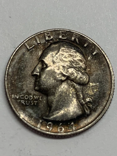 1964-D U.S. Quarter BU, Super Toning  On Both Sides, 90% Silver, By REEDERSONG