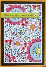 "Celebrating You, Granddaughter" Birthday Greeting Card  Envelope 5x7" 