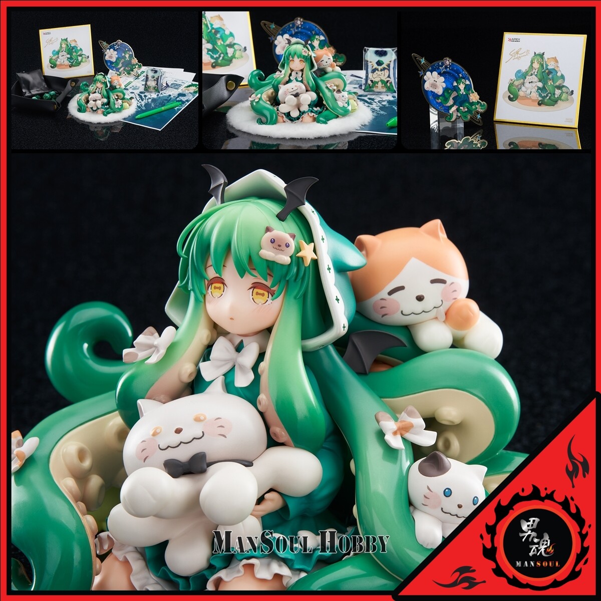 APEXTOYS CTHULHU パジャマパーティー フィギュア NEW AUTHENTIC APEX Cthulhu Nekopuru Pajama Party Complete