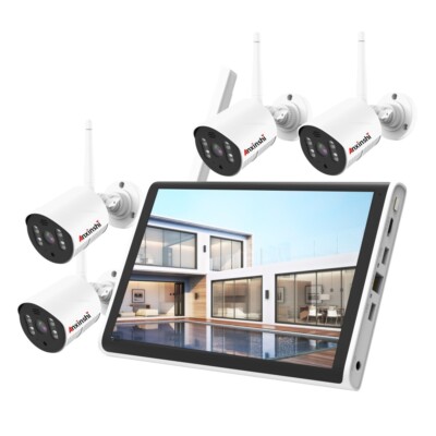 Xmeye HD 3MP 4 Channel AI Human Detection  WiFi Camera Kit With 10-inch Monitor