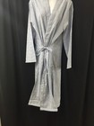 Brand New ENCOMPASS Lightweight Seersucker Dressing Robe Blue/White Large w/Tie