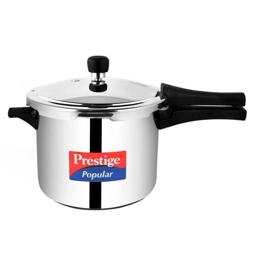 Prestige Popular 5 L Stainless Steel Gas & Induction Compatible Pressure Cooker - Photo 1/6