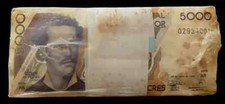 Ecuador 5000 SUCRES P128 1999 x 100 Pc Lot BUNDLE TURTLE CORMORAN Ecuadoran NOTE