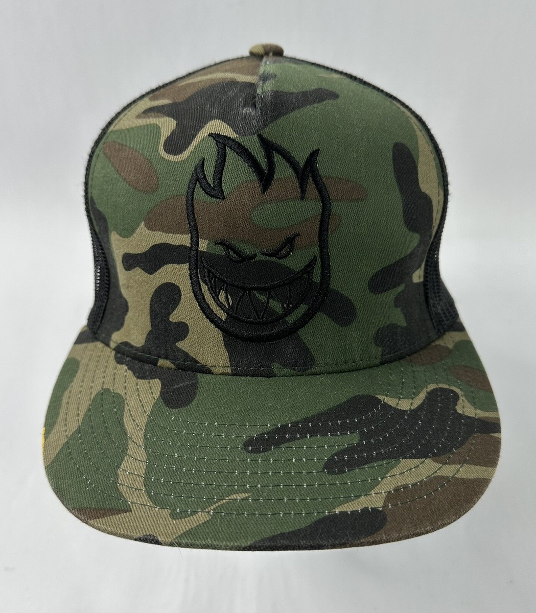 Vintage Spitfire “Big Head” Camouflage Snapback Trucker Hat/Cap