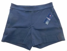 Womens shorts CHAPS size 6P navy flat front s...