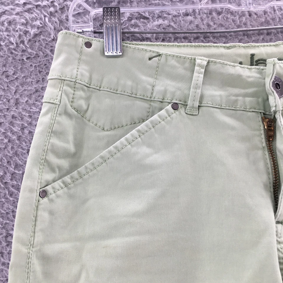Bermudas elásticas Jag para mujer 4 (30x10,5 reales) verde mezcla de algodón tiro medio Foto 4 de 4