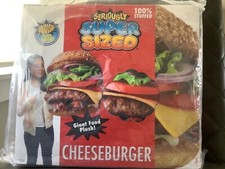 Seriously Super Sized 24-inch Stuffed Cheeseburger Food Plush, Kids Pillow