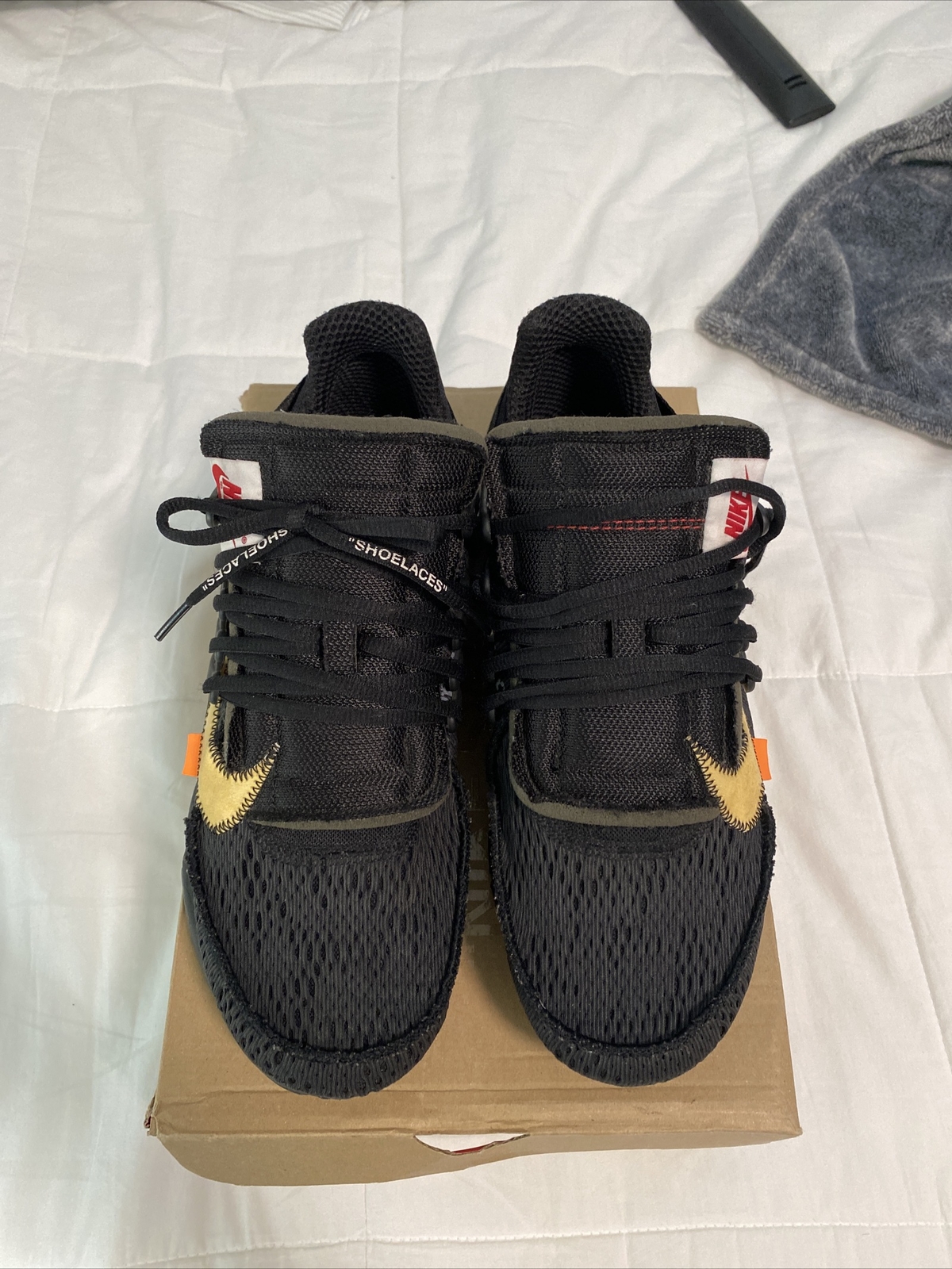 OFF WHITE X NIKE Taglia 10 Nike Air Presto x BIANCO SPORCO 2018 nere