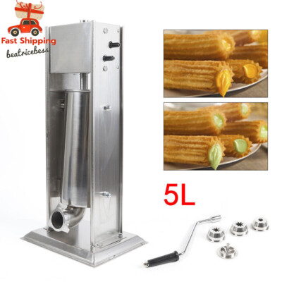 5L Stainless Home Vertical Manual Spanish Donuts Churrera Churros Machine Maker