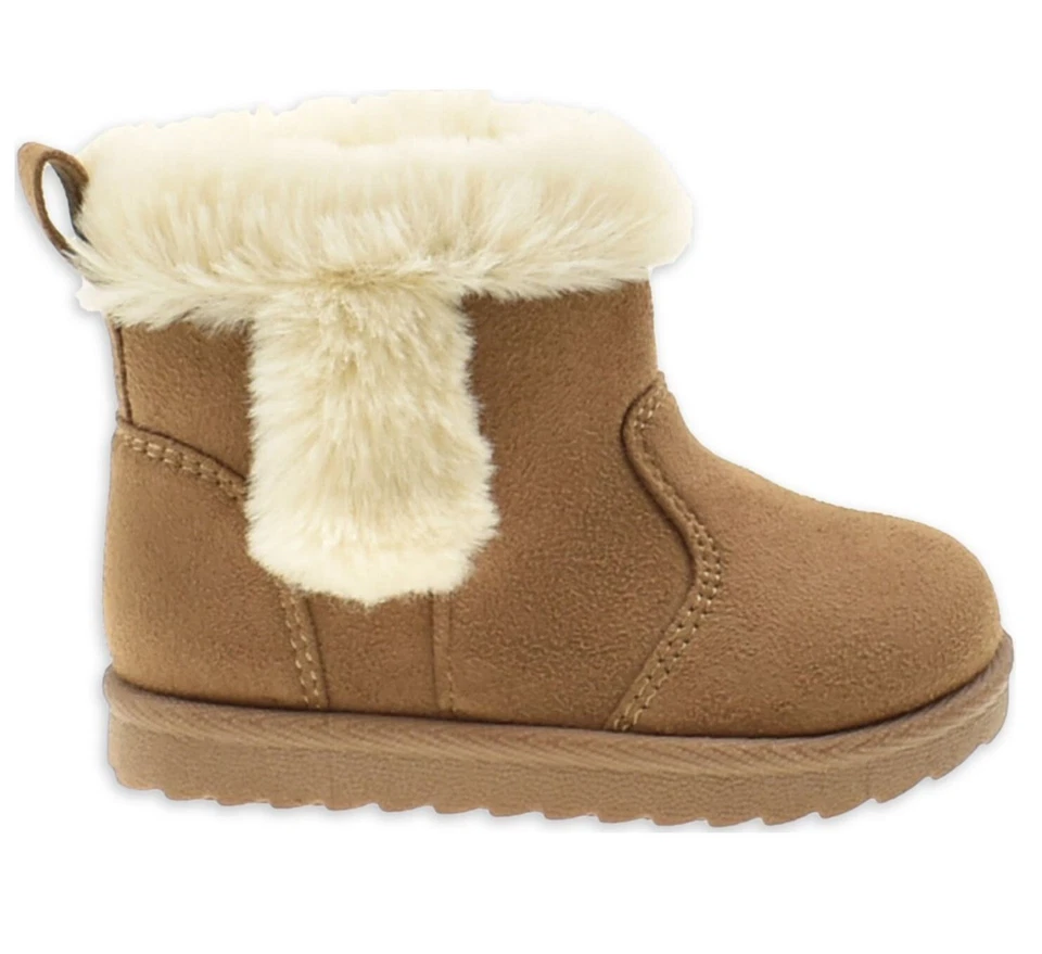 Baby Girl Tan Faux Shearling Boot Size 2 Warm Christmas gift for Baby 3 Months - Image 2 of 4
