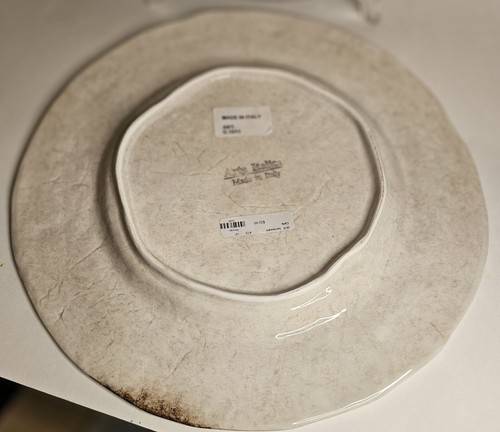 2 Arte Italica Carta Pattern Dinner Plates 11 1/2 In Made in Italy Rustic Rare - Picture 8 of 10