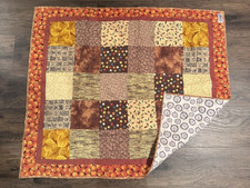 Project Linus Quilt 48  x41  Fall Colors Handmade Baby Crib Blanket Preowned