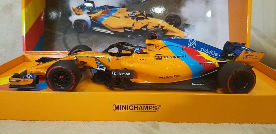 F1 McLaren mcl33 2018 Abu Dhabi Gp. Fernando Alonso 1:18 Minichamps - Image 2 of 4