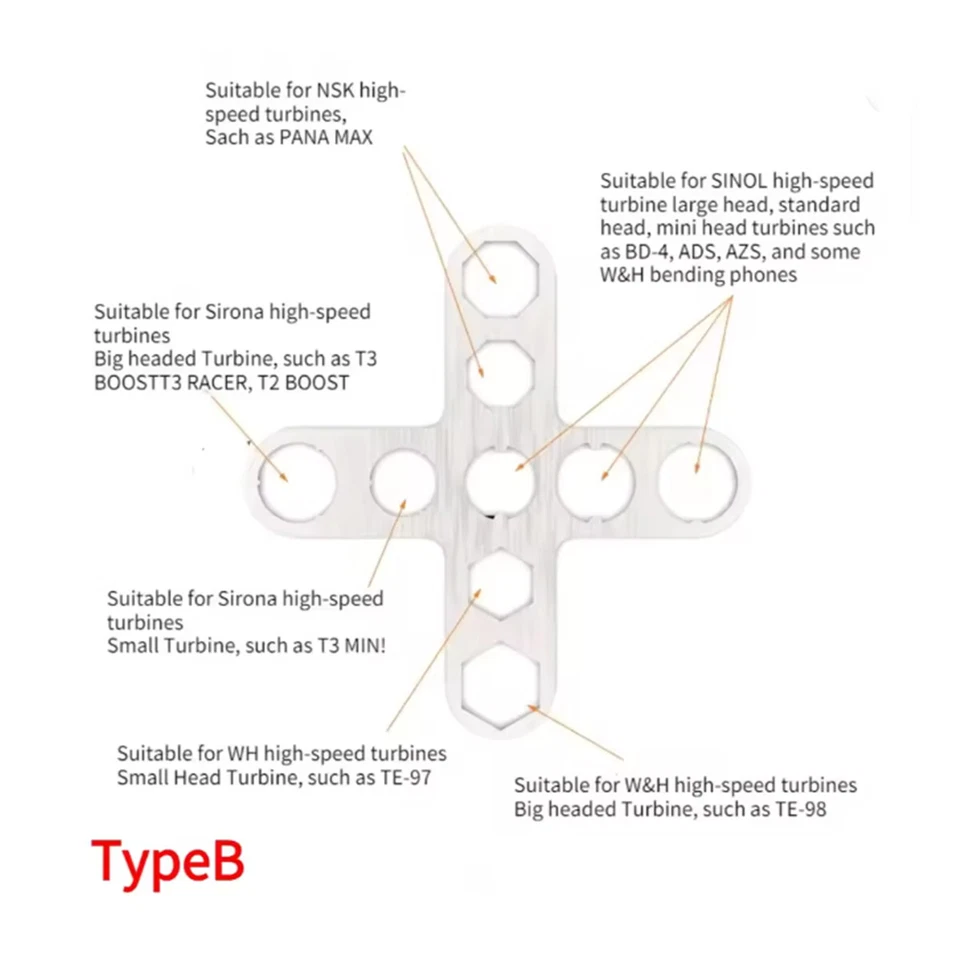 Llave de tapa trasera universal para pieza de mano dental para llave de tapa KAVO/WH/NSK Sirona Foto 3 de 4