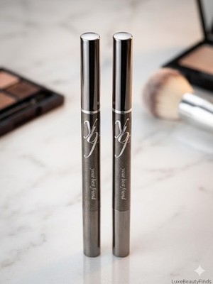 YBF Beauty Universal Automatic Brow Pencil Taupe w/ Spoolie 2 Pack Authentic