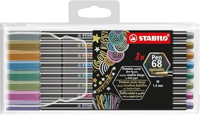 STABILO Pen 68 Metallic Set, 8-Colors